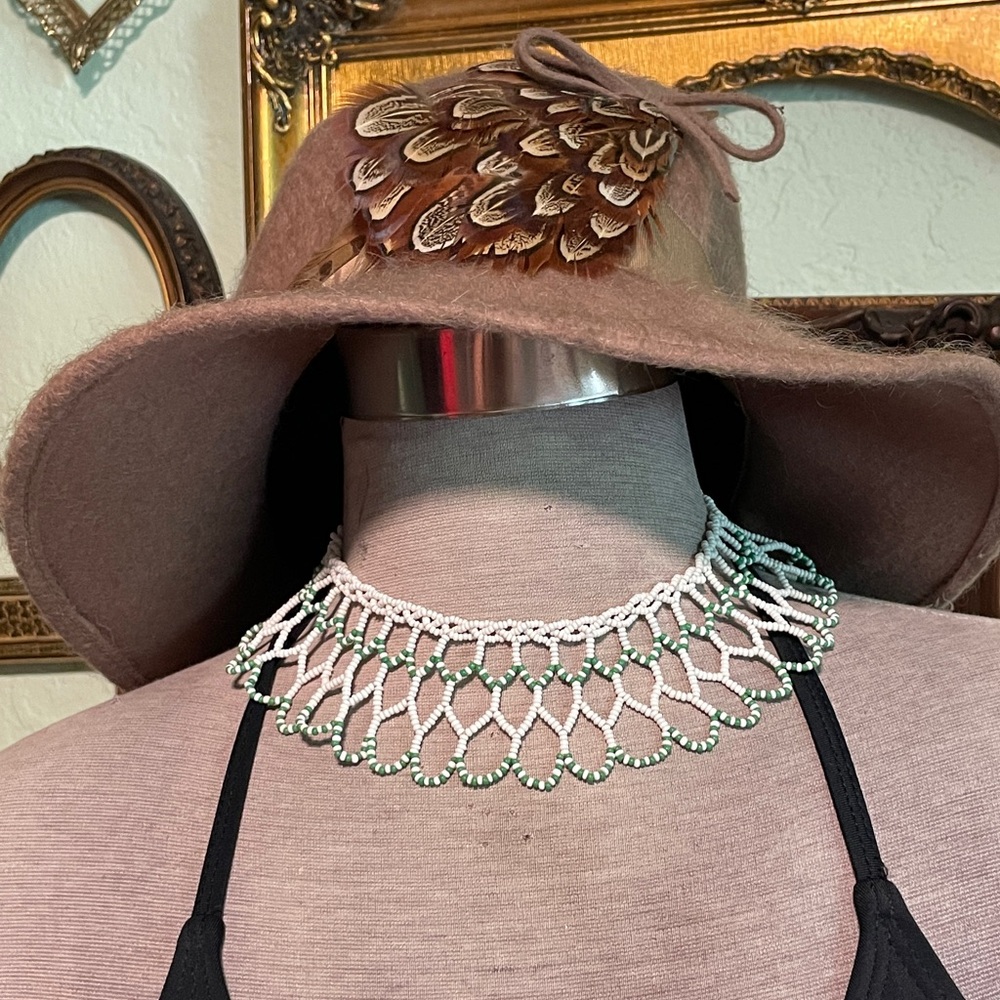 Vintage Seed Bead Choker Necklace